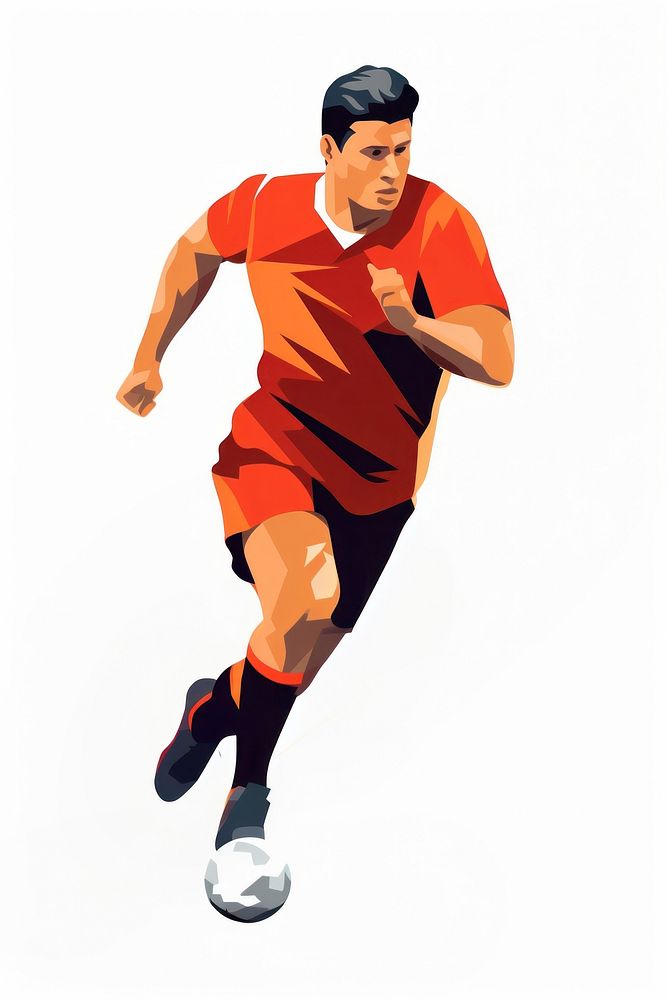 A sport player sports football white background. AI generated Image by rawpixel.
