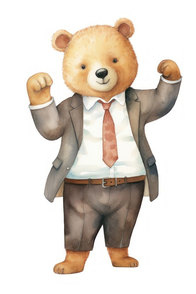 Business standing bear toy. AI generated Image by rawpixel.