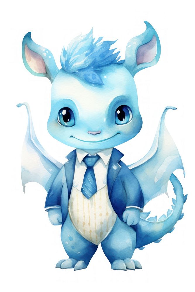 Blue dragon animal cute representation. AI generated Image by rawpixel.