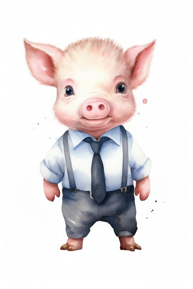 Pig animal mammal cute. AI generated Image by rawpixel.