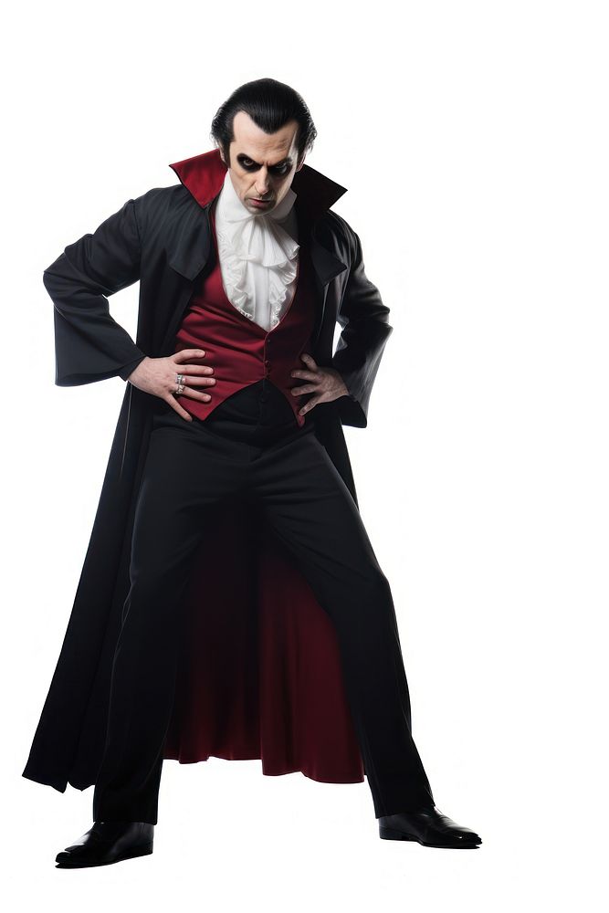 A real dracula costume fashion horror. AI generated Image by rawpixel.