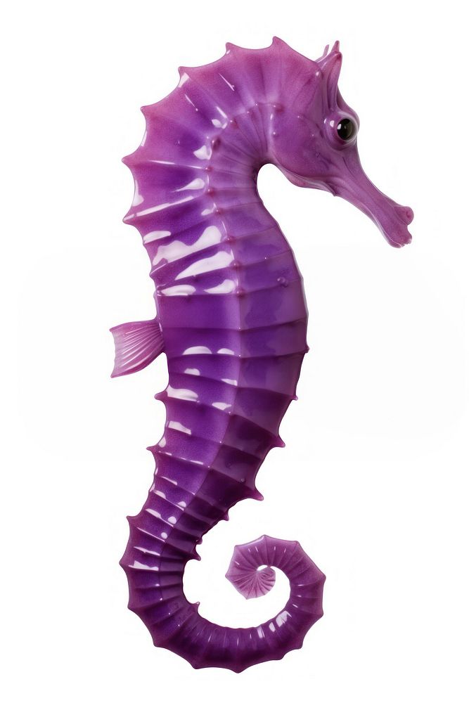 A purple sea horse seahorse animal mammal. AI generated Image by rawpixel.