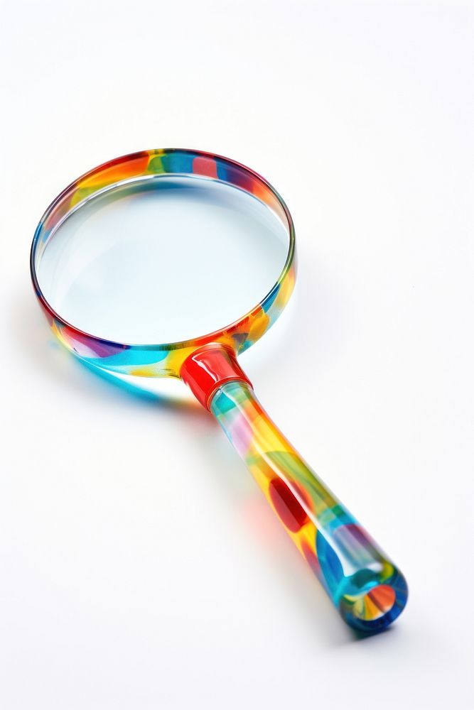 Magnifying glass white background reflection refraction. AI generated Image by rawpixel.