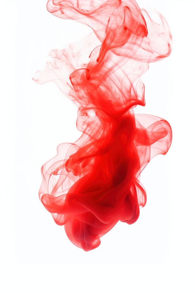 Smoke  red white background. 