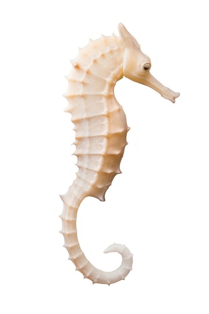 A sea horse seahorse animal white background. AI generated Image by rawpixel.