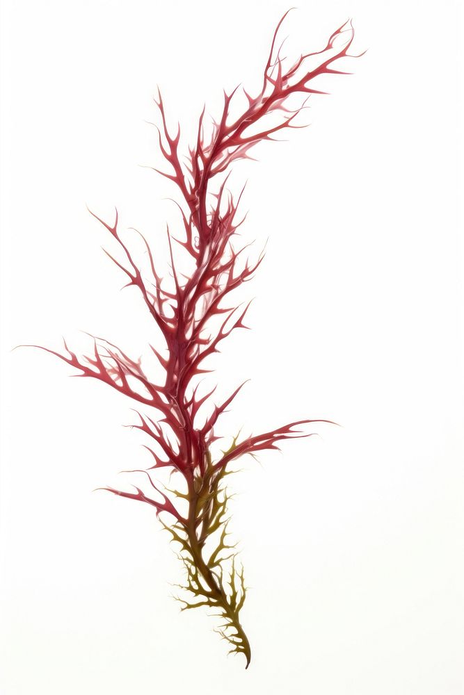 Ocean seaweed white background splattered drawing. AI generated Image by rawpixel.
