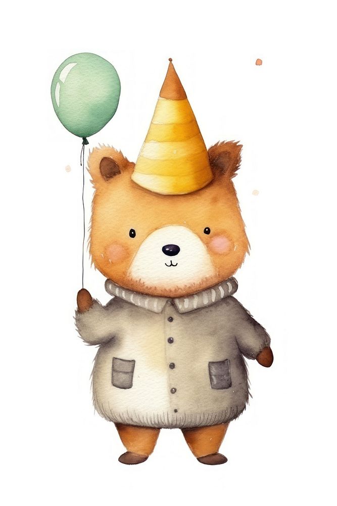 Baby fox balloon cartoon cute. AI generated Image by rawpixel.