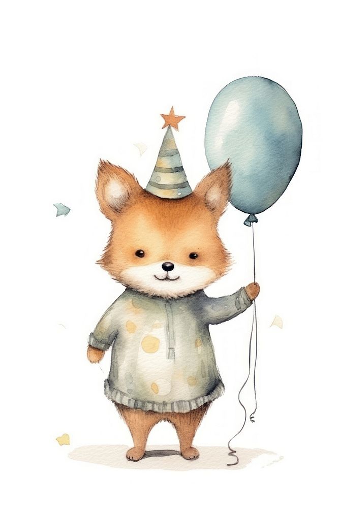 Baby fox cartoon animal cute. AI generated Image by rawpixel.