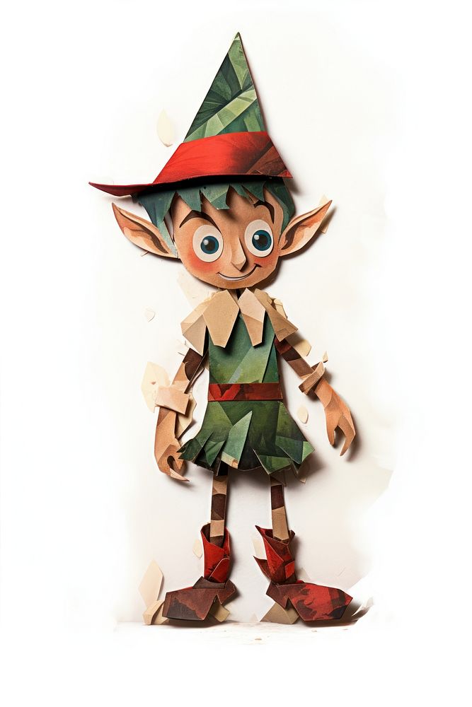 Elf toy white background representation. AI generated Image by rawpixel.