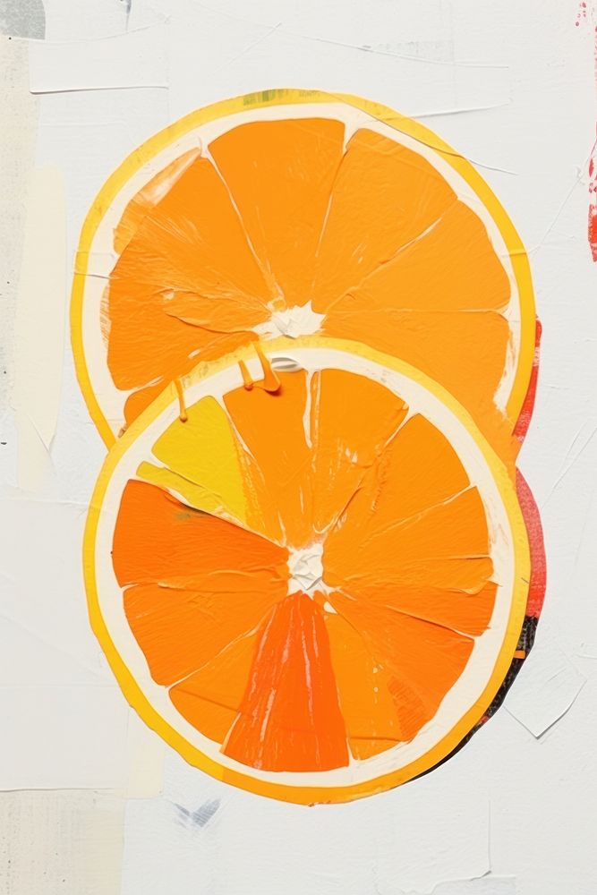 Orange grapefruit food art. 