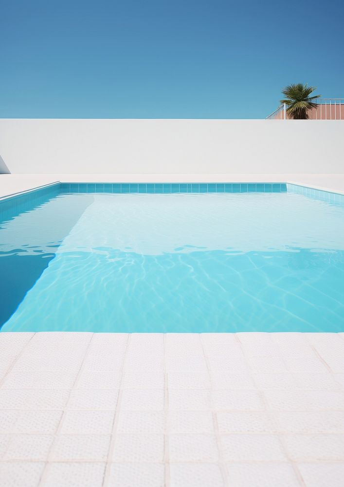 Photo of Swimming pool, summer, mininal, clean, isolated.  