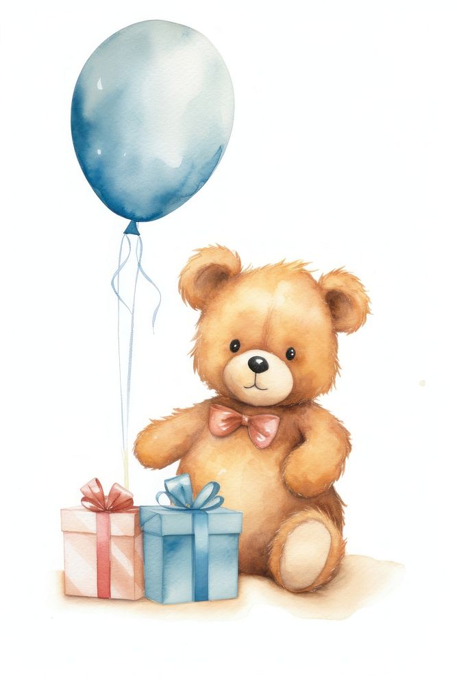 Bear balloon toy celebration. AI generated Image by rawpixel.