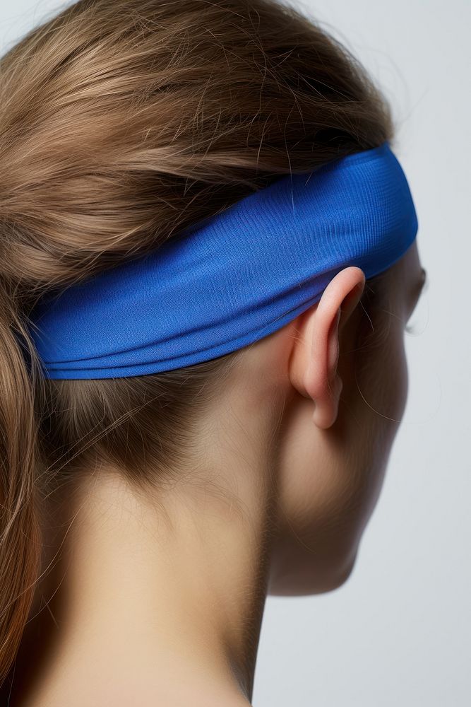Blue fabric sport headband adult accessories exercising. AI generated Image by rawpixel.