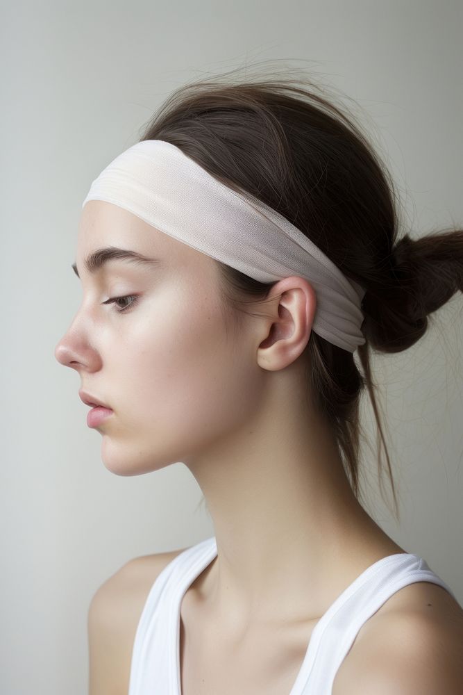 Fabric headband white contemplation accessories. AI generated Image by rawpixel.
