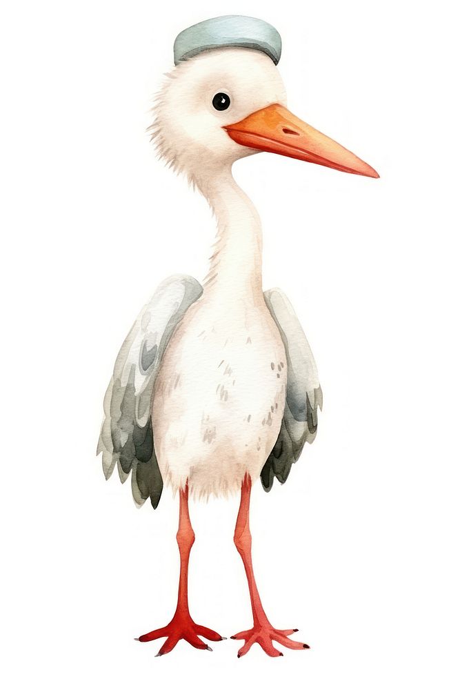 Stork pelican cartoon animal. AI generated Image by rawpixel.