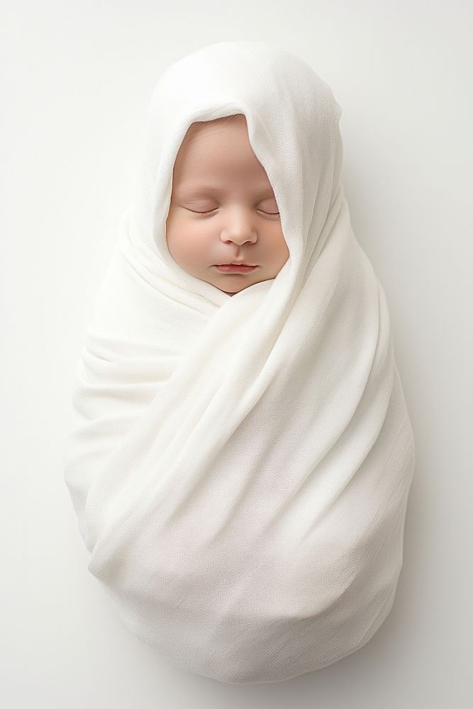 Portrait newborn white photo. AI generated Image by rawpixel.