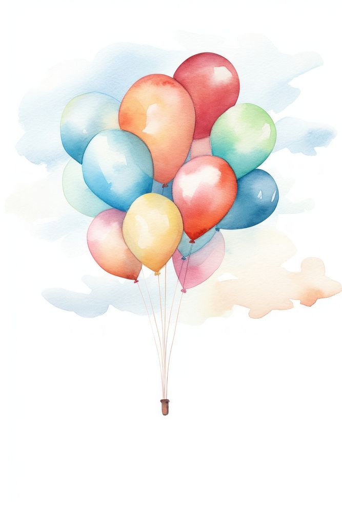 Balloon anniversary celebration recreation. AI generated Image by rawpixel.