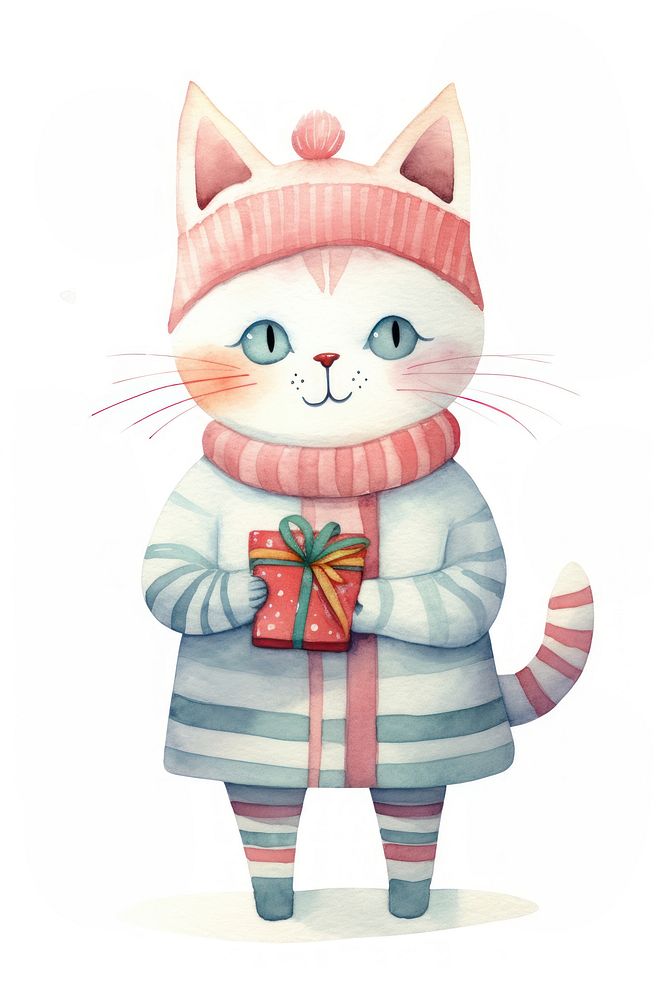 Winter cartoon ribbon white background. AI generated Image by rawpixel.