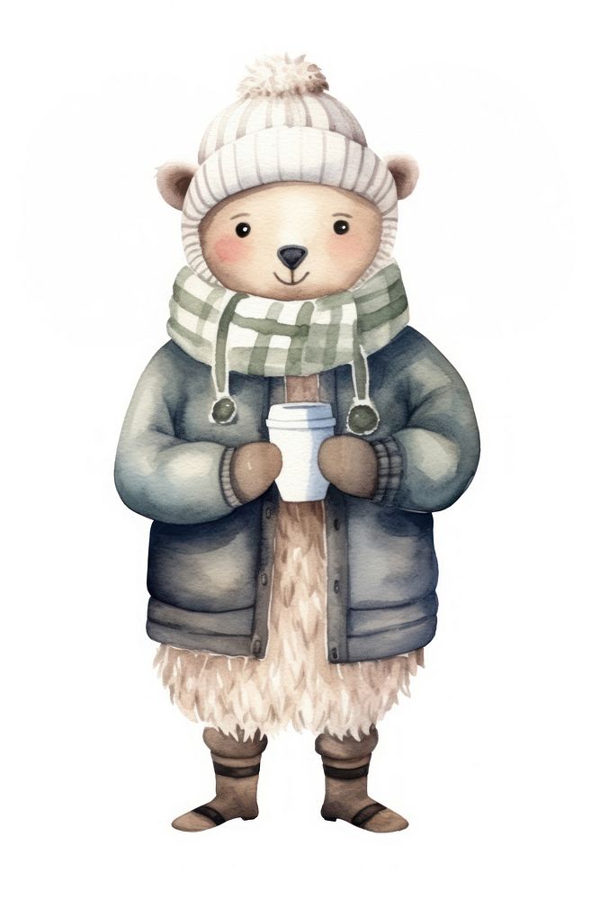 Holding cartoon winter toy. AI generated Image by rawpixel.
