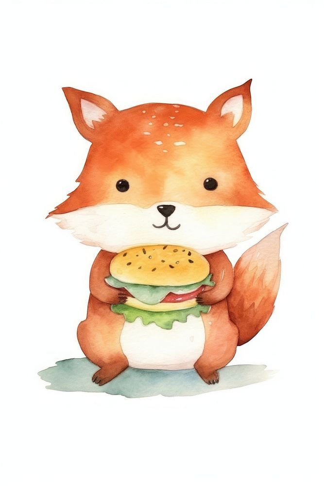 Animal cartoon mammal burger. AI generated Image by rawpixel.