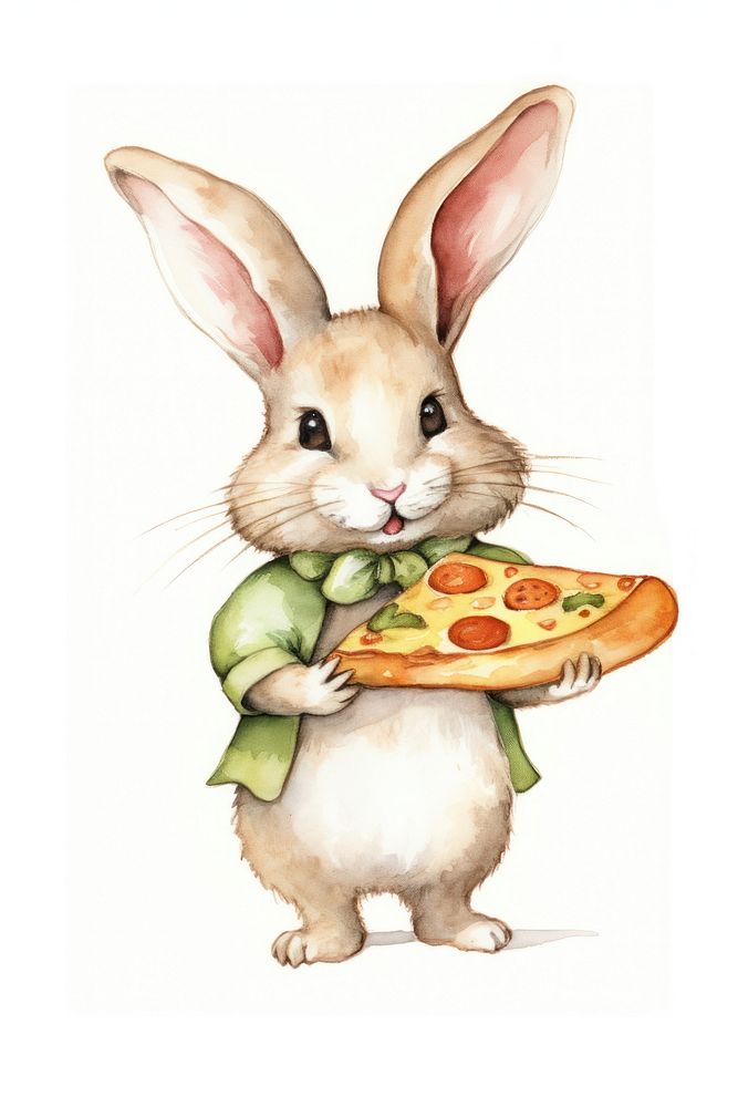 Animal pizza cartoon rodent. AI generated Image by rawpixel.