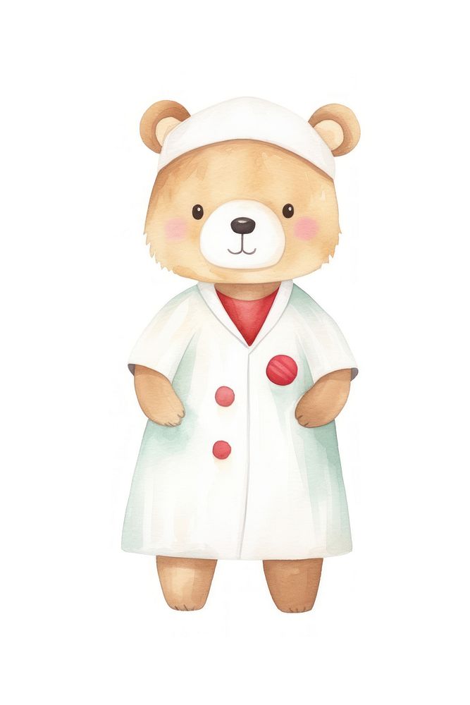 Bear nurse cartoon cute toy. AI generated Image by rawpixel.