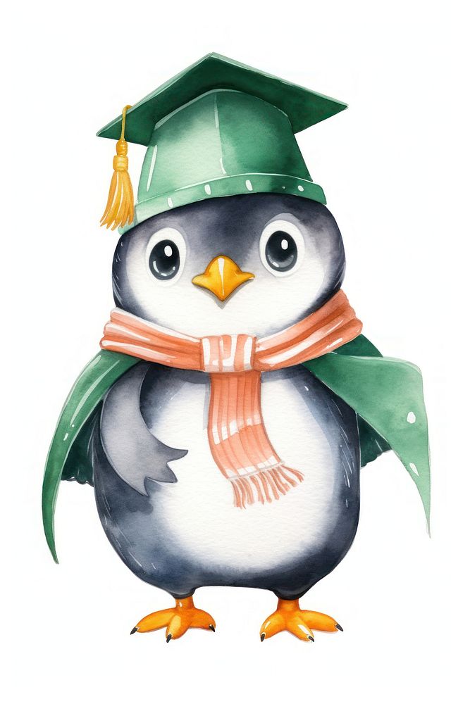 Dolphin student snowman cartoon puffin. AI generated Image by rawpixel.