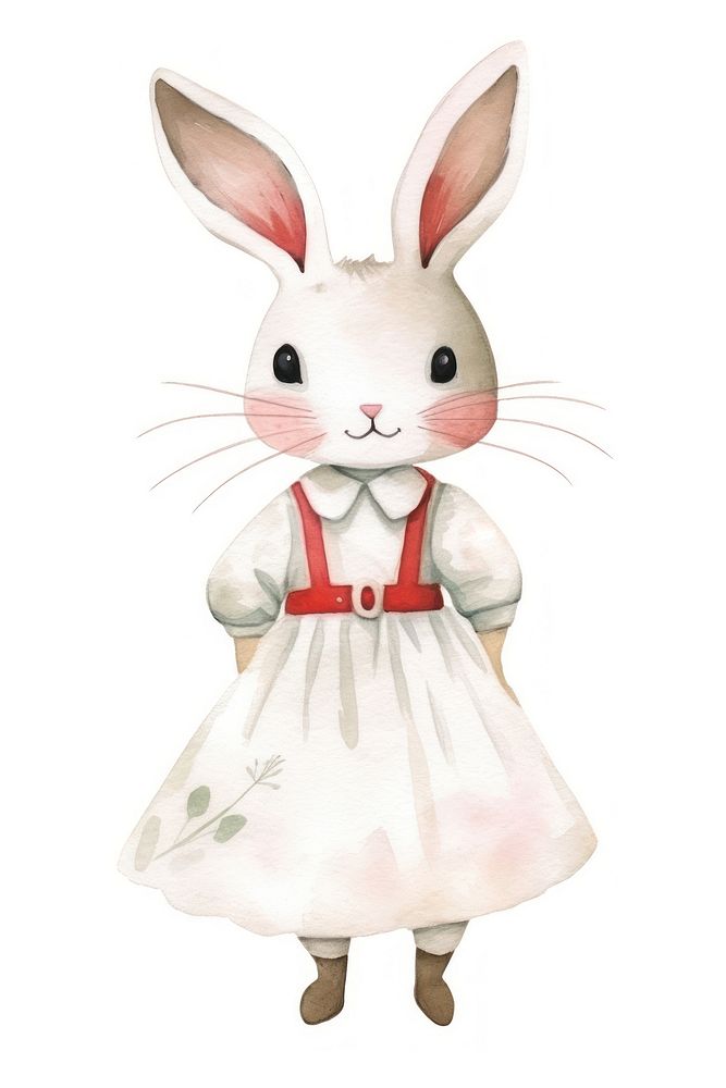 Rabbit nurse animal cartoon mammal. AI generated Image by rawpixel.