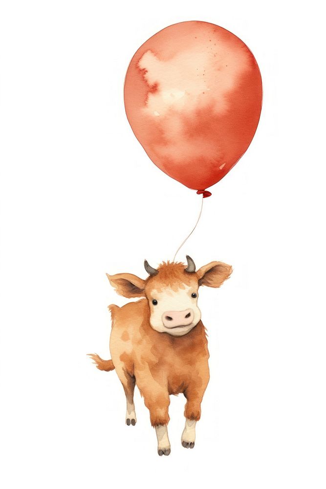 Cute animal livestock balloon mammal. AI generated Image by rawpixel.