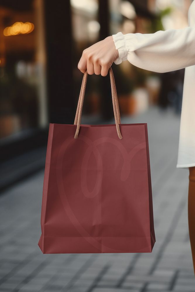 Paper shopping bag with design space