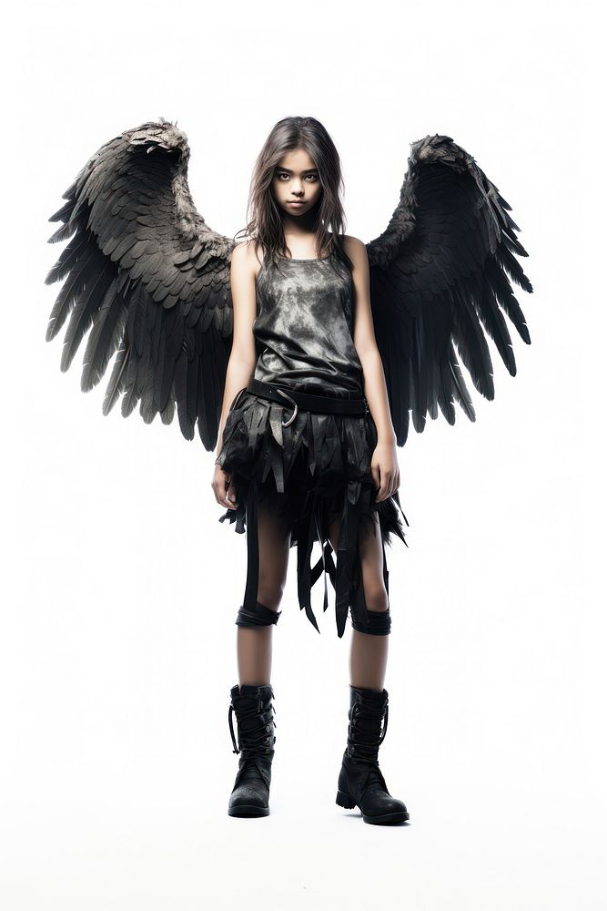 Harpy Girl footwear portrait costume. AI generated Image by rawpixel.