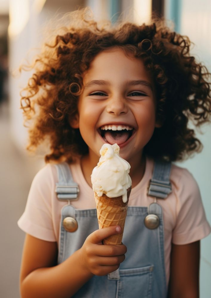 Kid girl smiling dessert smile. AI generated Image by rawpixel.