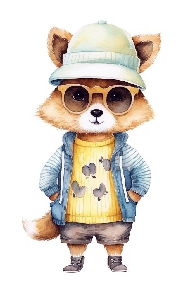 Fashion men wear glasses animal cute. AI generated Image by rawpixel.