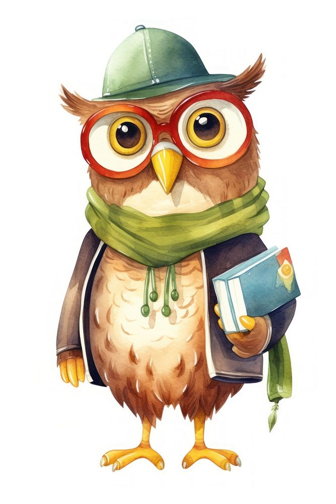 Owl teacher animal bird beak. AI generated Image by rawpixel.