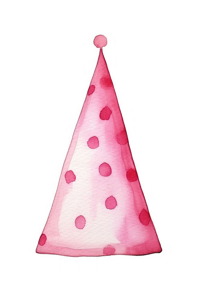 Pink birthday hat white background celebration anniversary. AI generated Image by rawpixel.