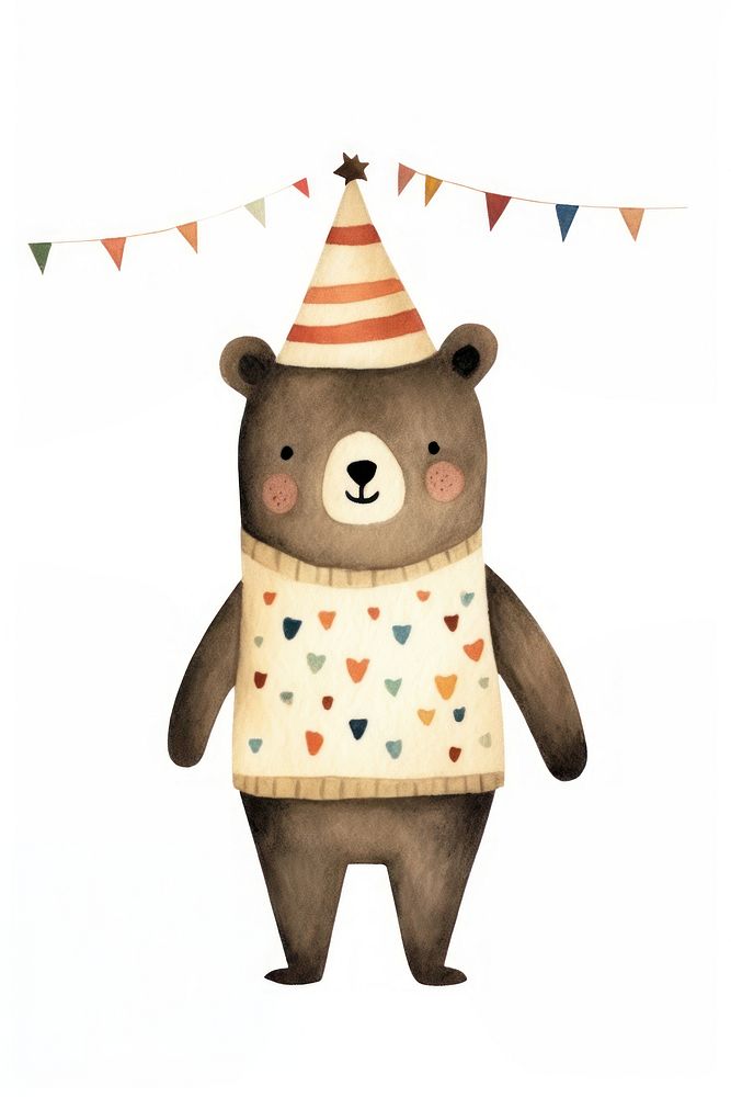 Little bear cute animal character party toy anthropomorphic. AI generated Image by rawpixel.