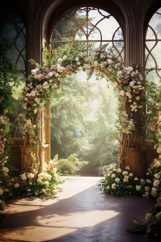 Outdoors arch architecture wedding. AI generated Image by rawpixel.