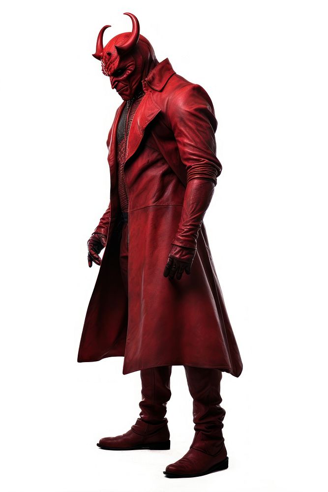 Red satan overcoat footwear costume. AI generated Image by rawpixel.
