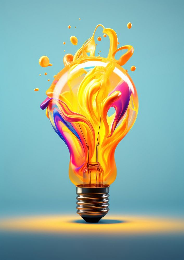Lightbulb illuminated electricity creativity. AI generated Image by rawpixel.