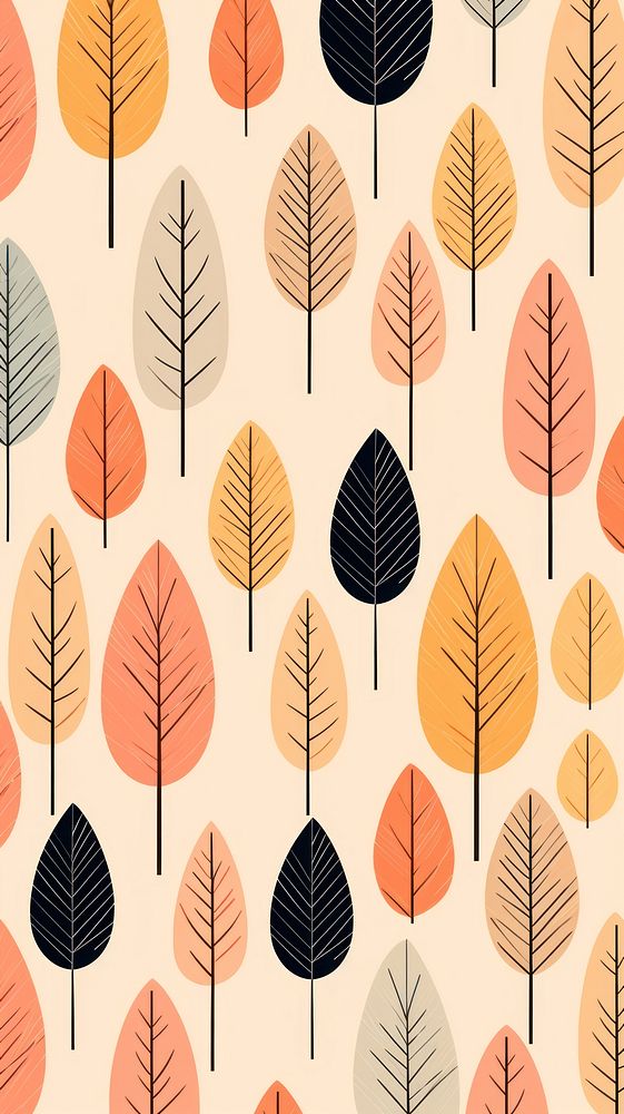 Minimal simple leaves pattern plant leaf art. AI generated Image by rawpixel.