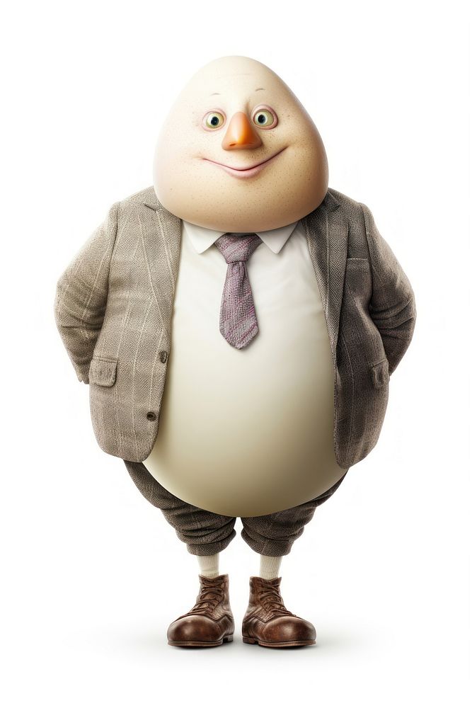 Humpty dumpty doll toy white background. AI generated Image by rawpixel.