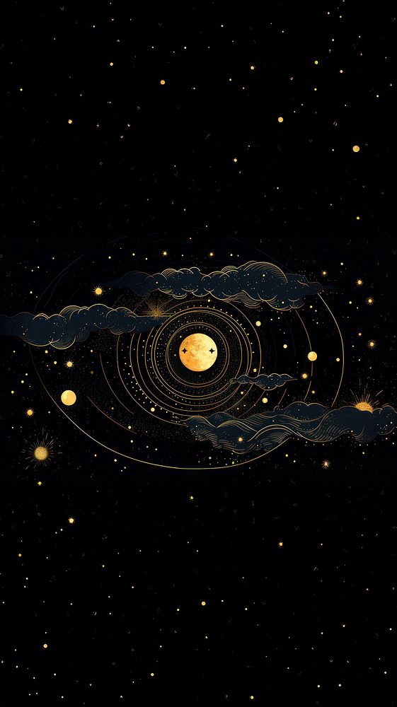 Wallpaper moon astronomy universe. AI generated Image by rawpixel.