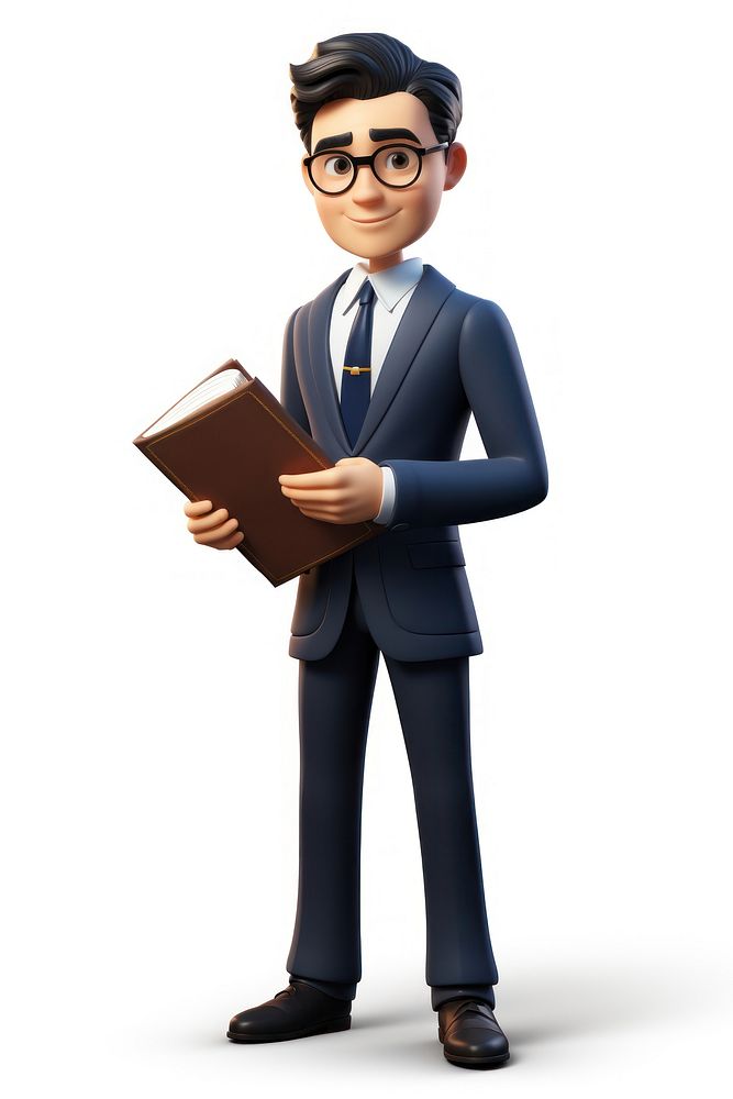 Lawyer reading cartoon publication. AI generated Image by rawpixel.