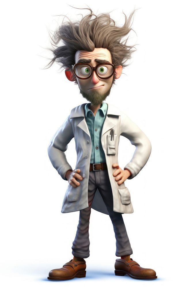 Scientist portrait clothing cartoon. 