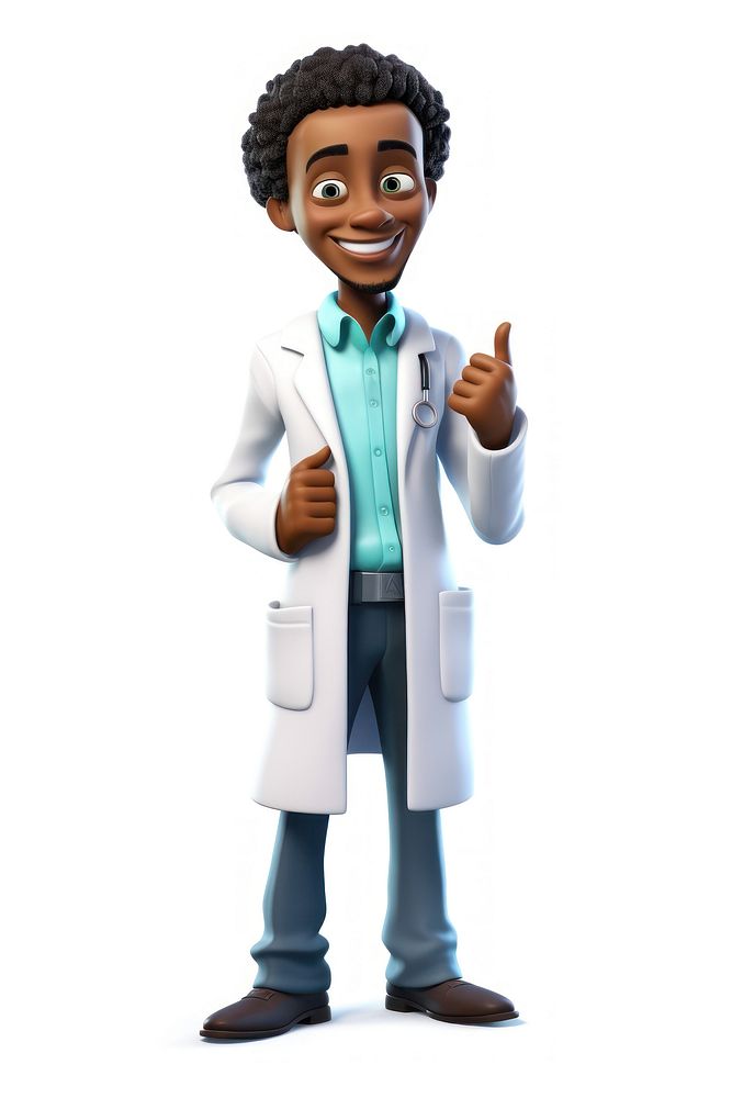 Scientist cartoon male white background. 