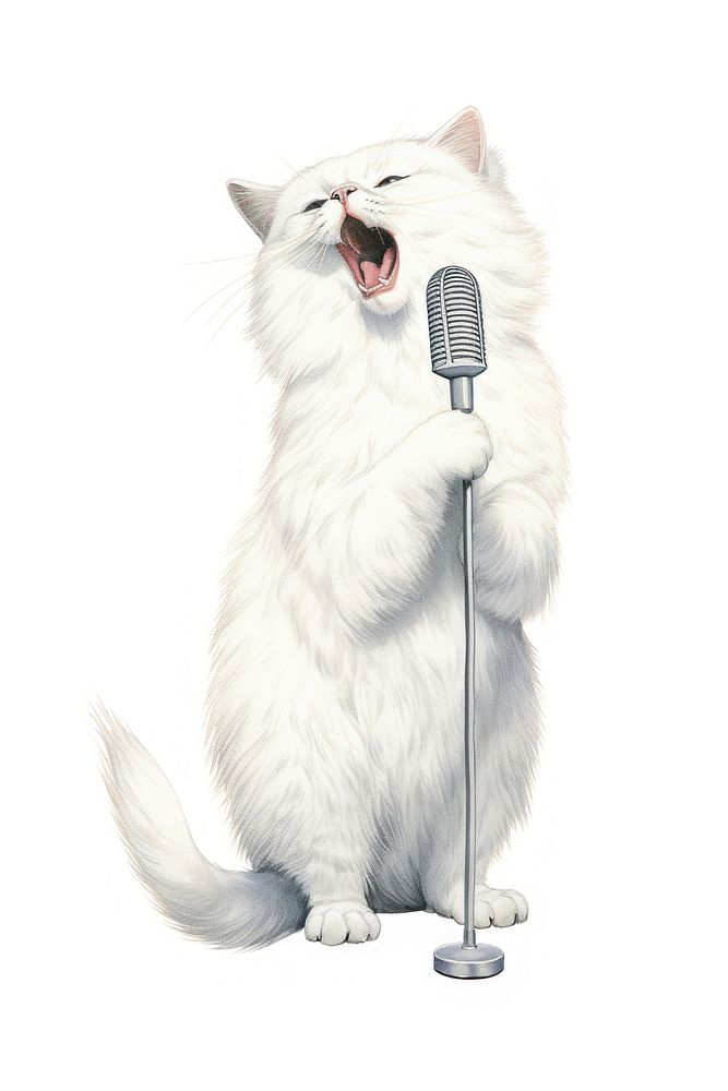 Microphone drawing mammal animal. 