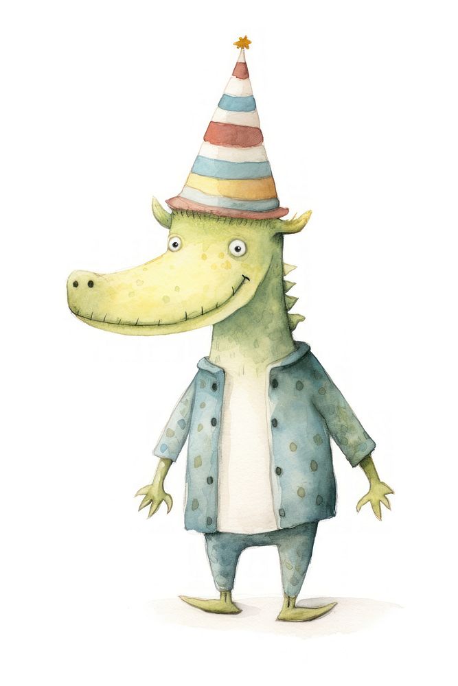 Cute alligator cartoon animal hat. AI generated Image by rawpixel.