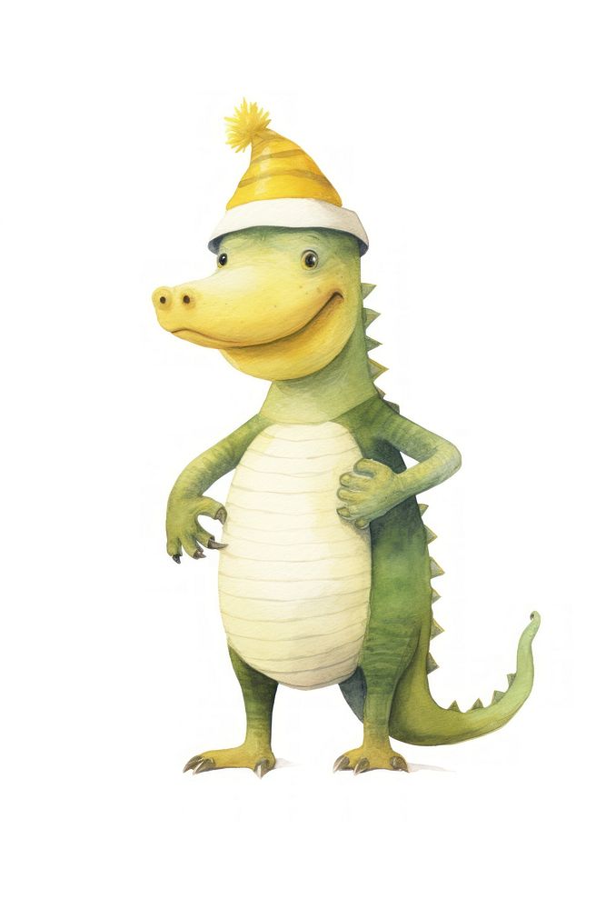 Cute alligator animal cartoon nature. AI generated Image by rawpixel.