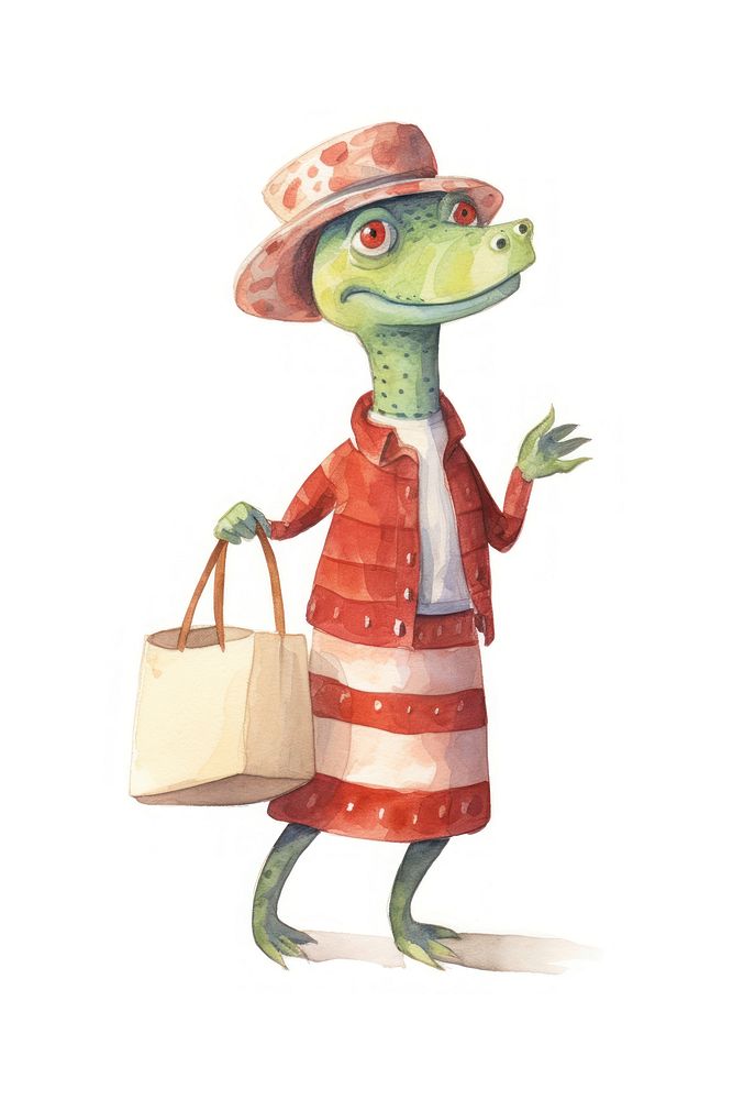 Cute lizard cartoon animal bag. AI generated Image by rawpixel.