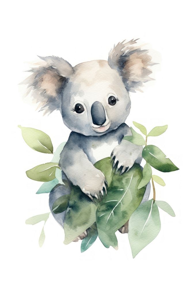 Koala holding recycle logo animal mammal cute. AI generated Image by rawpixel.